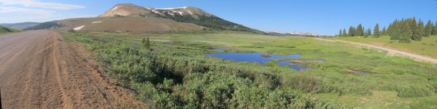 This is a panorama of the high land park above Summitville.